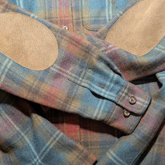 Vintage Style Lauren Ralph Lauren Wool Plaid Shirt Jacket Petite S - Picture 7 of 7